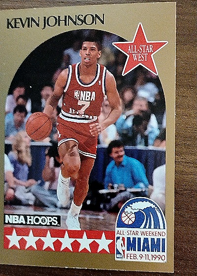 1990-91 NBA Hoops #19 Kevin Johnson All-Star West — front