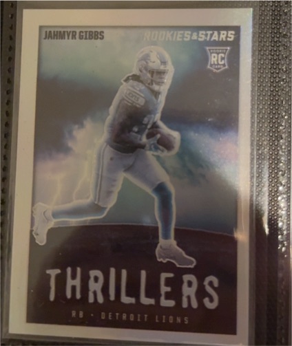2023 Panini Rookies & Stars Thrillers #TH-? Jahmyr Gibbs — front