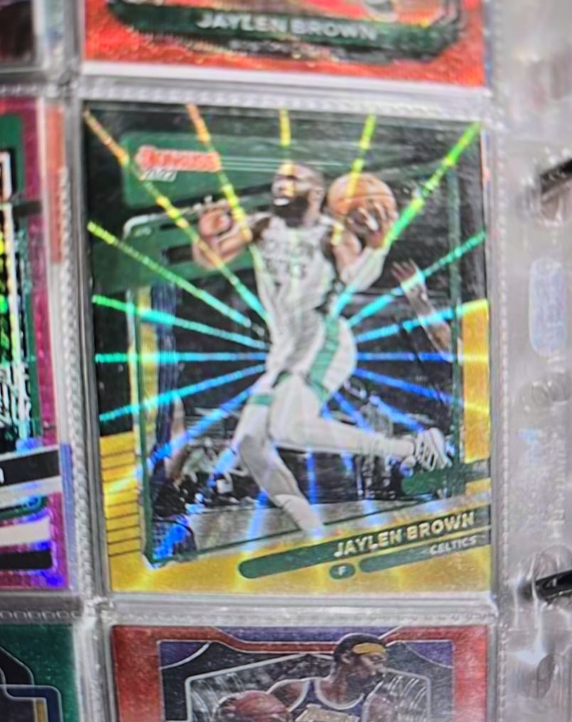 2021-22 Panini Donruss Orange Laser #? Jaylen Brown — front
