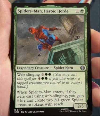 2025 Magic: The Gathering #117 Spiders-Man, Heroic Horde — front