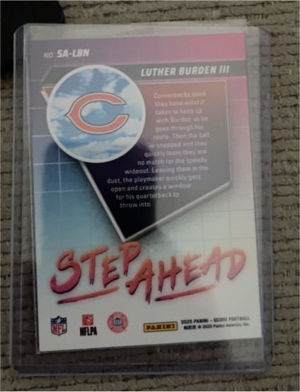 2025 Panini Score Football #SA-LBN Luther Burden III — front