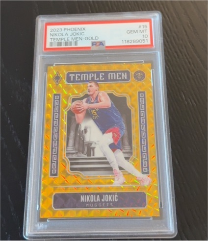 2023 Panini Phoenix #15 Nikola Jokic Temple Men-Gold — front