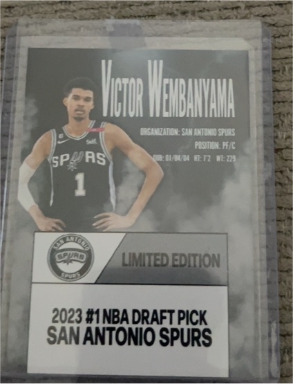 2023 Victor Wembanyama #1 NBA Draft Pick Limited Edition — front