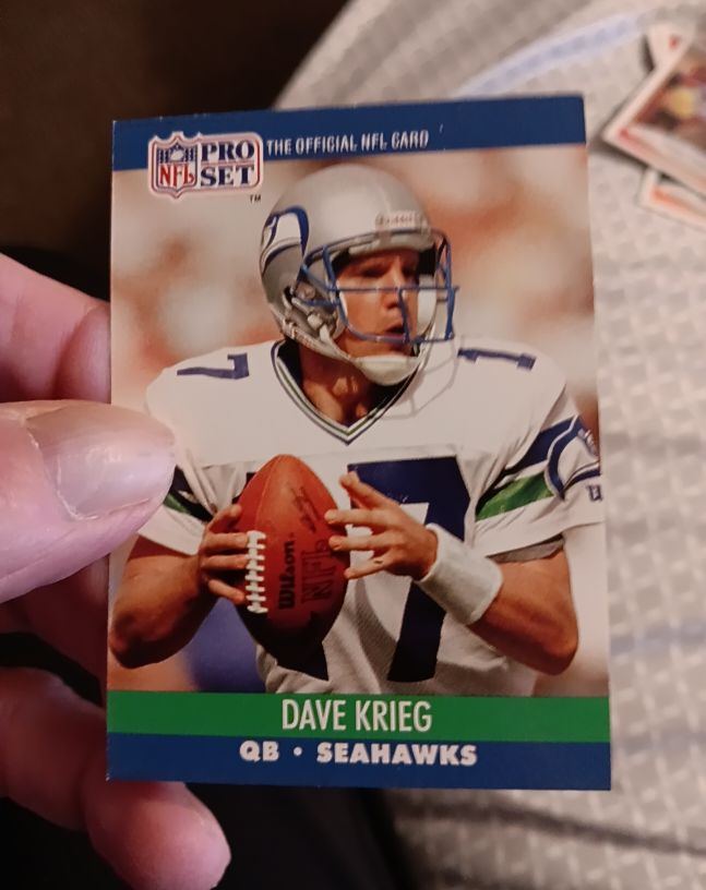 1990 Pro Set #648 Dave Krieg — front