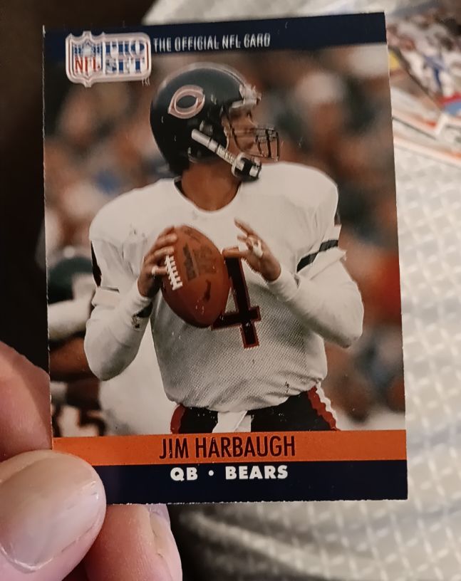 1990 Pro Set #452 Jim Harbaugh — front