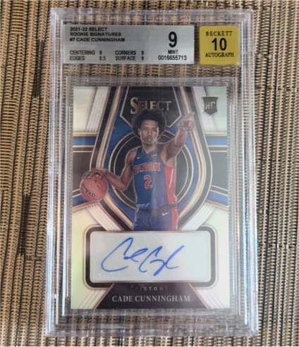 2021-22 Select Rookie Signatures #7 Cade Cunningham — front