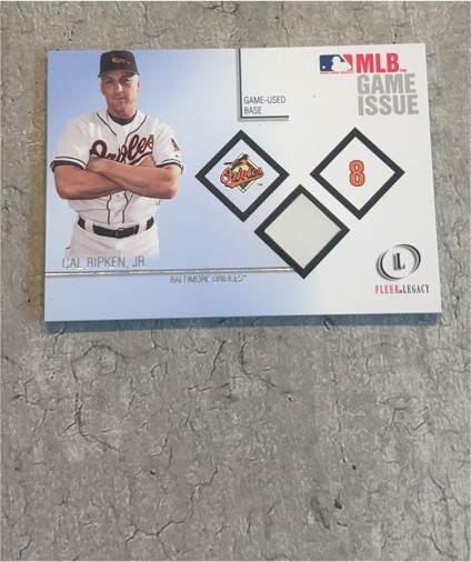 2001 Fleer Legacy MLB Game Issue Base #8 Cal Ripken Jr — front