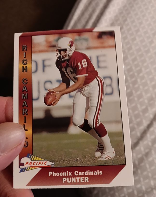 1991 Pacific Rich Camarillo Phoenix Cardinals Punter — front