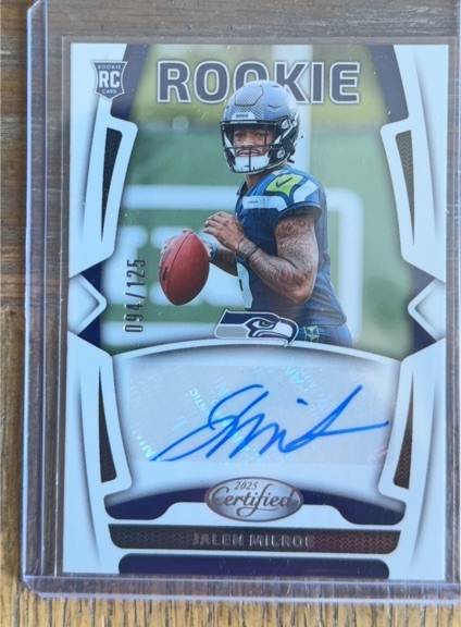 2025 Panini Certified #RC Jalen Milroe — front