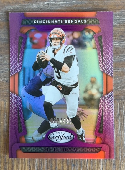 2025 Panini Certified #008 Joe Burrow — front