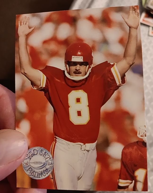 1991 Pro Set Platinum #128 Nick Lowery — front