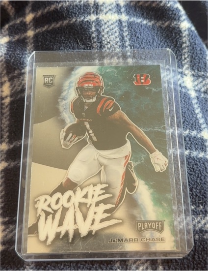 2021 Panini Playoff Rookie Wave #RW-JCH Ja'Marr Chase — front