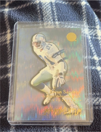 1996 Fleer Ultra #15 Deion Sanders Mr. Momentum Dallas Cowboys — front