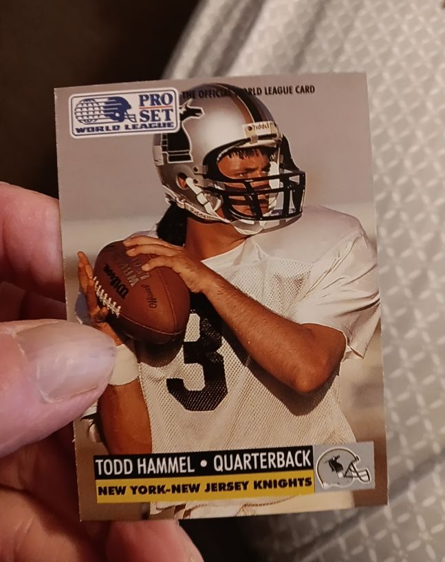 1991 Pro Set World League #19 Todd Hammel — front
