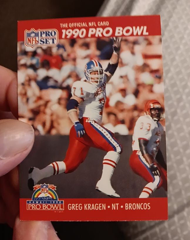 1990 Pro Set #348 Greg Kragen Denver Broncos 1990 Pro Bowl — front