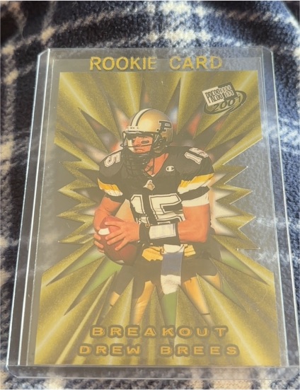2001 Press Pass Breakout Die Cut #B1 Drew Brees Rookie Card — front