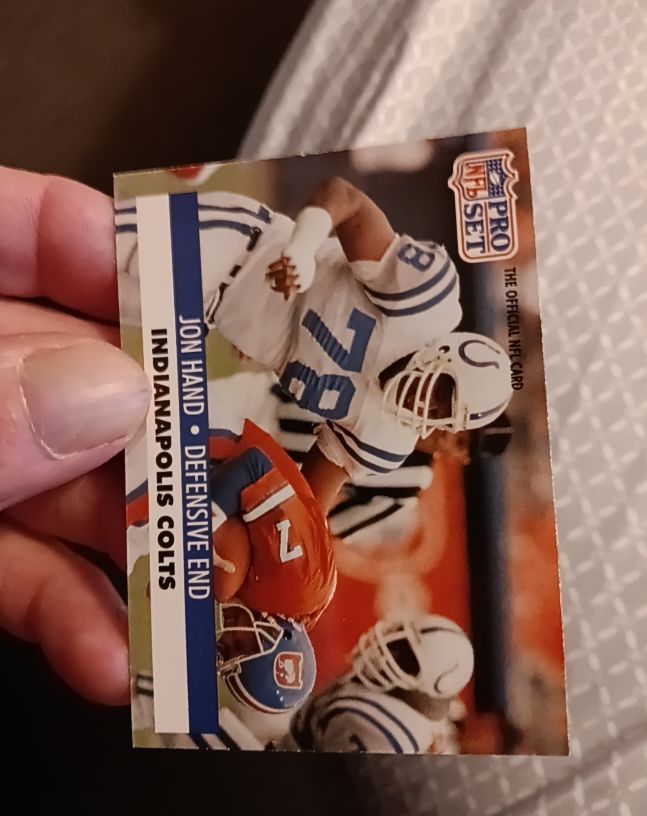 1991 Pro Set #655 Jon Hand — front