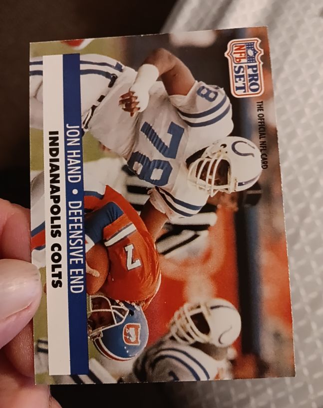1991 Pro Set #78 Jon Hand — front