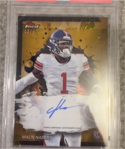 2024 Topps Finest Rookie Finest Autographs #RFA-MN Malik Nabers — front