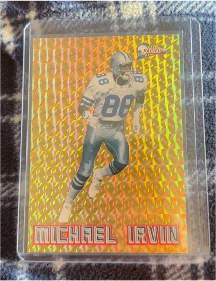 1993 Pacific #8 Michael Irvin Silver Prism — front