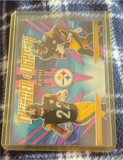 2021 Panini Playoff Thunder & Lightning #TL-15 Najee Harris / Chase Claypool — front
