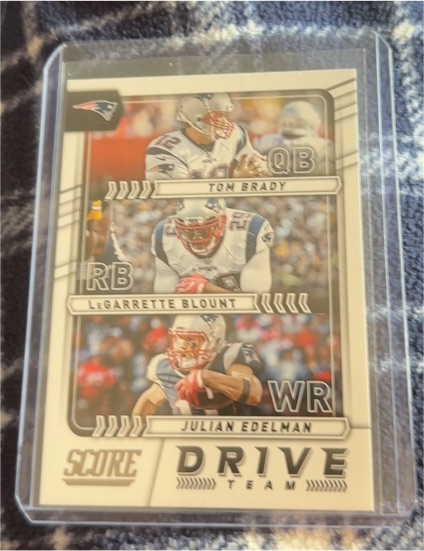 2017 Score #6 Tom Brady / LeGarrette Blount / Julian Edelman Drive Team — front