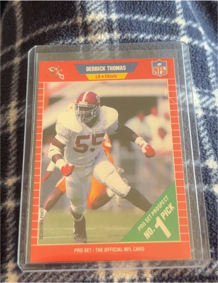 1989 Pro Set #498 Derrick Thomas Rookie Card — front