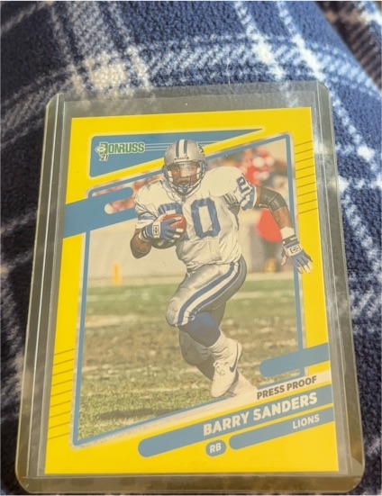 2021 Donruss #173 Barry Sanders Press Proof Premium — front