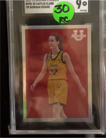 2022 Bowman University Chrome #09B30 Caitlin Clark — front
