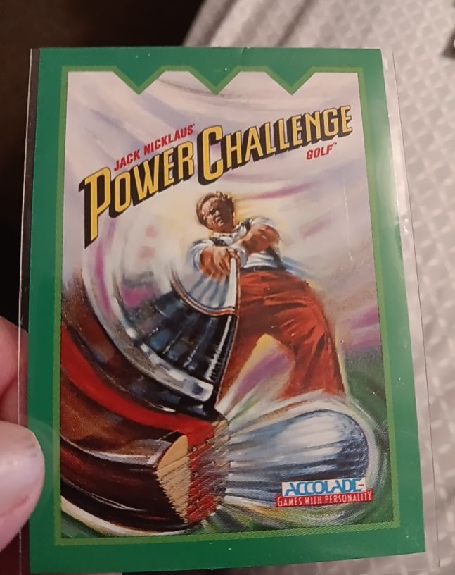 1993 Accolade Jack Nicklaus Power Challenge Golf Promo Card — front
