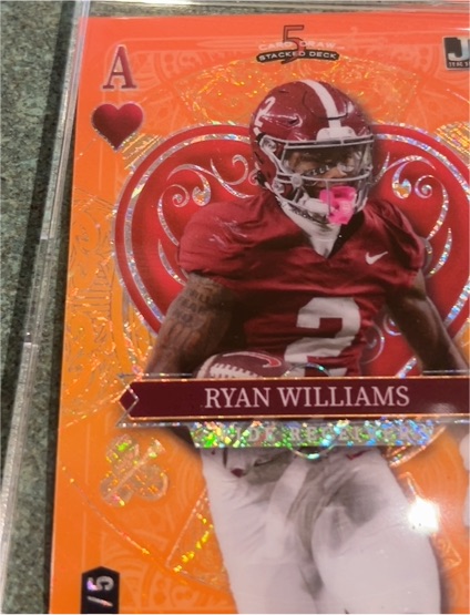 2024 Wild Card 5 Card Draw Stacked Deck #SDJC-RWN Ryan Williams — front
