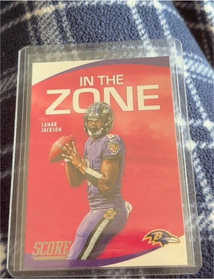 2020 Panini Score In the Zone #IZ-LJ Lamar Jackson — front