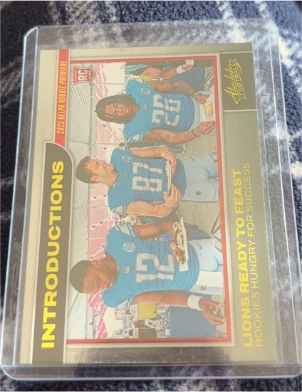 2023 Panini Absolute #20 Lions Ready to Feast Introductions — front