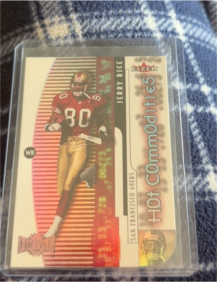 2000 Fleer Metal #2HC Jerry Rice Hot Commodities — front