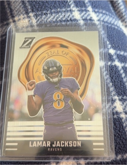 2023 Panini Zenith #5 Lamar Jackson Zeal of Approval — front