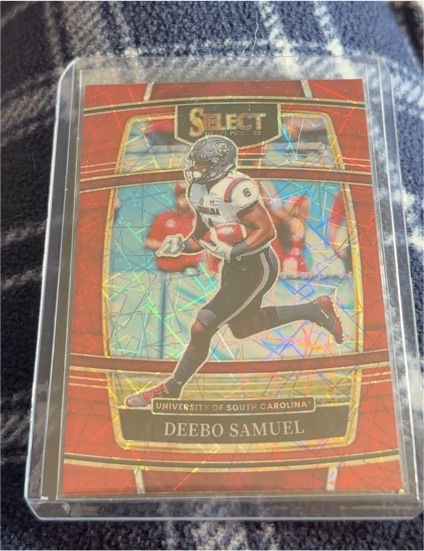 2022 Panini Select Draft Picks #89 Deebo Samuel Red Lazer Prizm — front