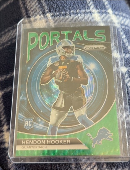 2023 Panini Prizm #PO-2 Hendon Hooker Portals Green Wave — front
