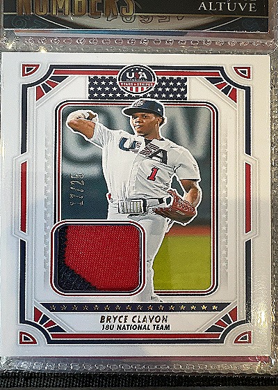 2024 Panini Stars and Stripes USA Materials #USA-BC Bryce Clavon — front