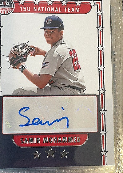 2024 Panini Stars & Stripes #NTS-SM Samir Mohammed 15U National Team Signatures — front
