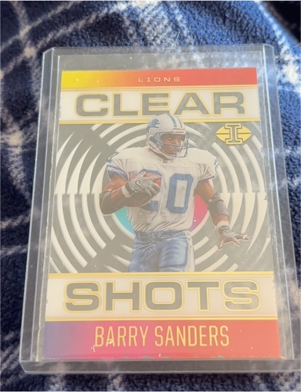 2021 Panini Illusions Clear Shots #CS-14 Barry Sanders — front