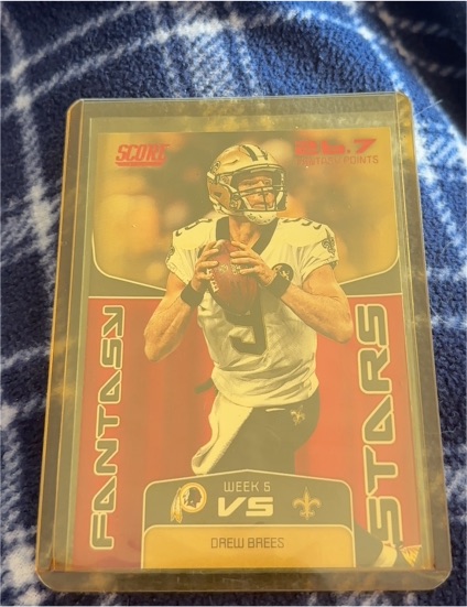 2019 Panini Score Fantasy Stars #FS-6 Drew Brees — front