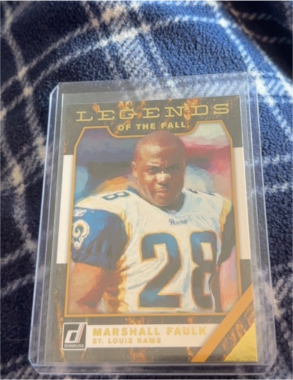 2019 Donruss Legends of the Fall #LF-11 Marshall Faulk — front