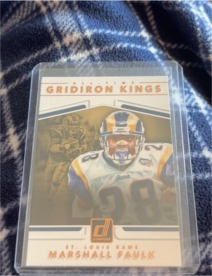 2017 Donruss All-Time Gridiron Kings #30 Marshall Faulk — front