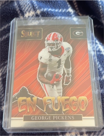 2022 Panini Select Draft Picks #EN-GP George Pickens En Fuego — front