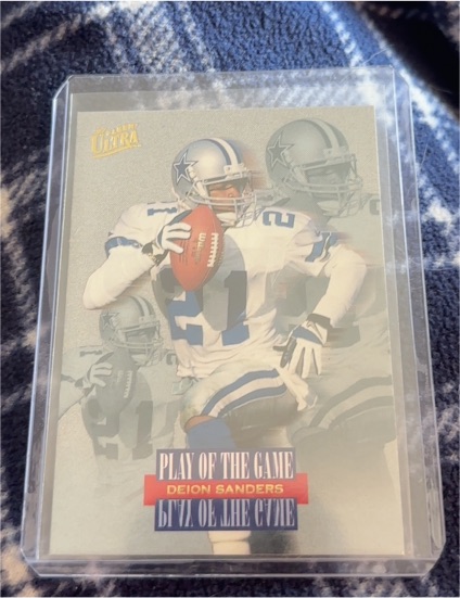 1997 Fleer Ultra #1 Deion Sanders — front