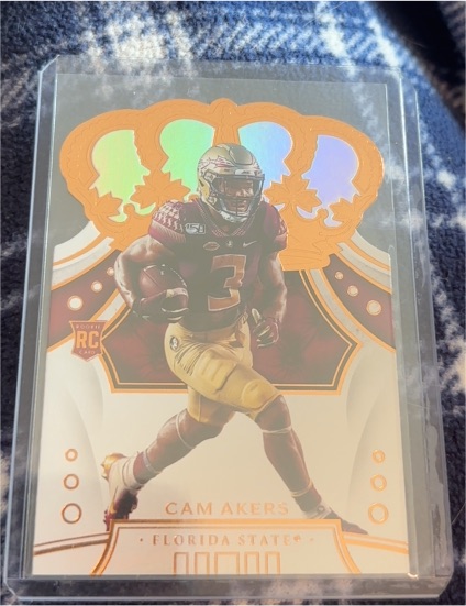 2020 Panini Chronicles Draft Picks Crown Royale #50 Cam Akers — front