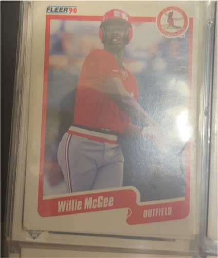 1990 Fleer #253 Willie McGee — front