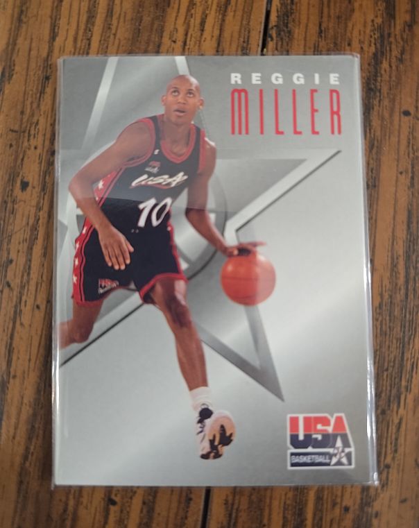 1996 SkyBox Texaco USA Basketball #5 Reggie Miller — front
