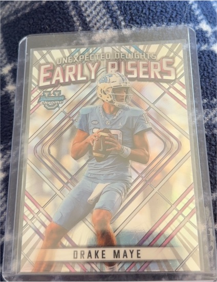 2023 Bowman Chrome #ER-2 Drake Maye Early Risers — front