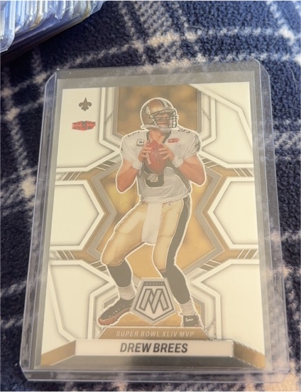2022 Panini Mosaic #295 Drew Brees Silver Super Bowl MVP — front